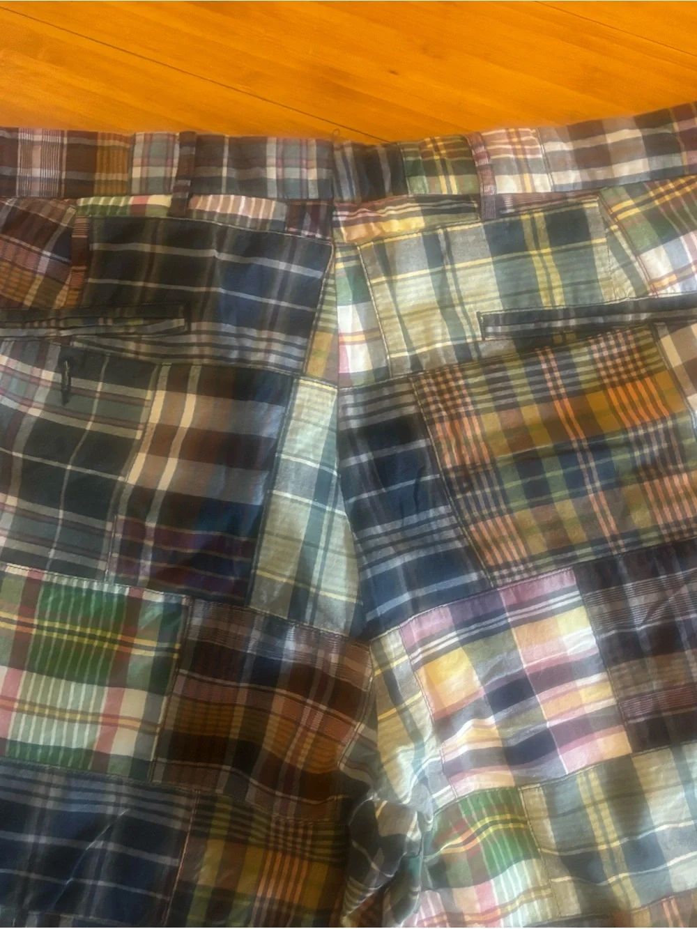 Men's Ralph Lauren Polo Multicolor Patchwork Plaid Shorts size 38 waist - Picture 6 of 8